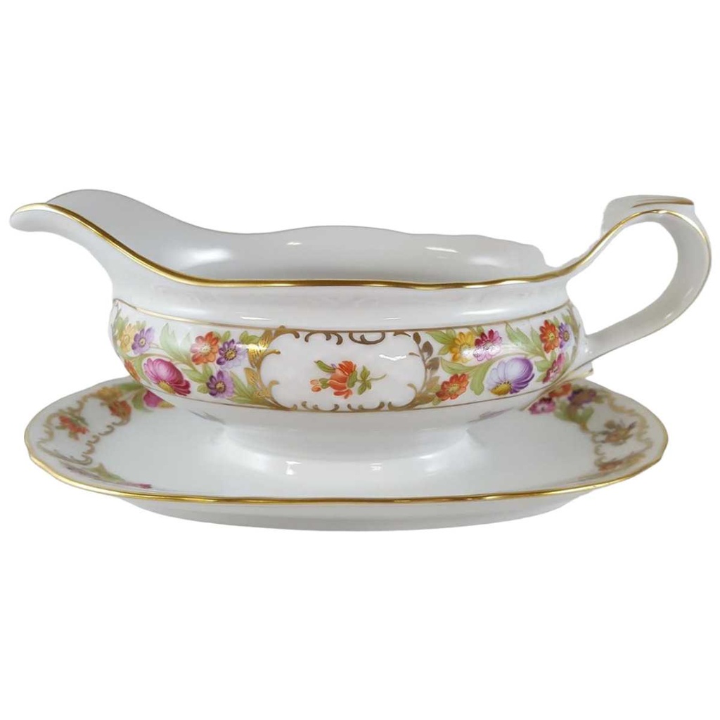[45812697] Sauciere 1tlg Schumann Arzberg Form Dresden Dresdner Blume Empress gebraucht - gut