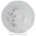 Schüssel Servierschüssel 20,8 cm Mitterteich Form 2040 Sissi Blau Rosa Blumendekor Blumen gebraucht - gut