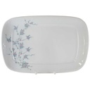 Servierplatte Speiseplatte Fleischplatte Steakplatte 32x21,5 cm Mitterteich Form 2040 Sissi Blau Rosa Blumendekor Blumen gebraucht - gut