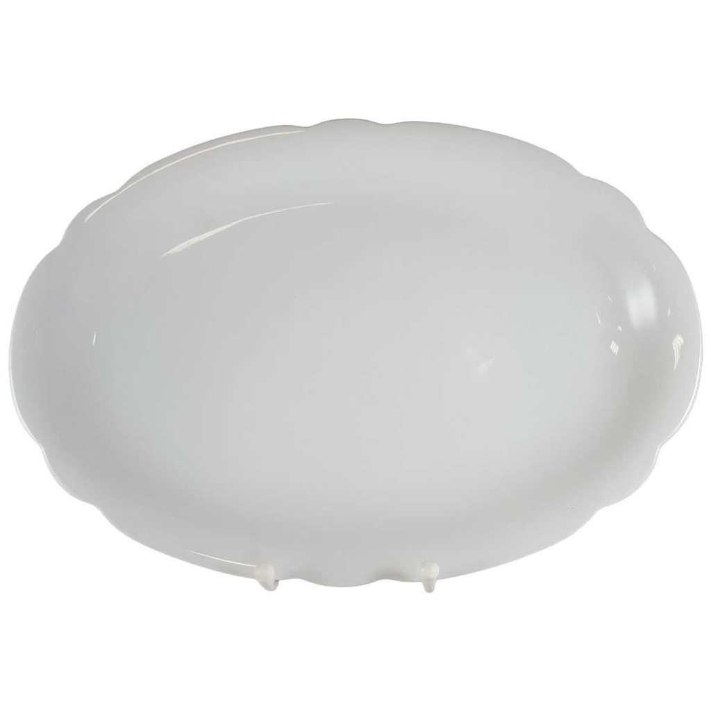 [45812725] Servierplatte Speiseplatte Fleischplatte Steakplatte 31,2x21,7 cm Seltmann Weiden Nora Weiß gebraucht - akzeptabel