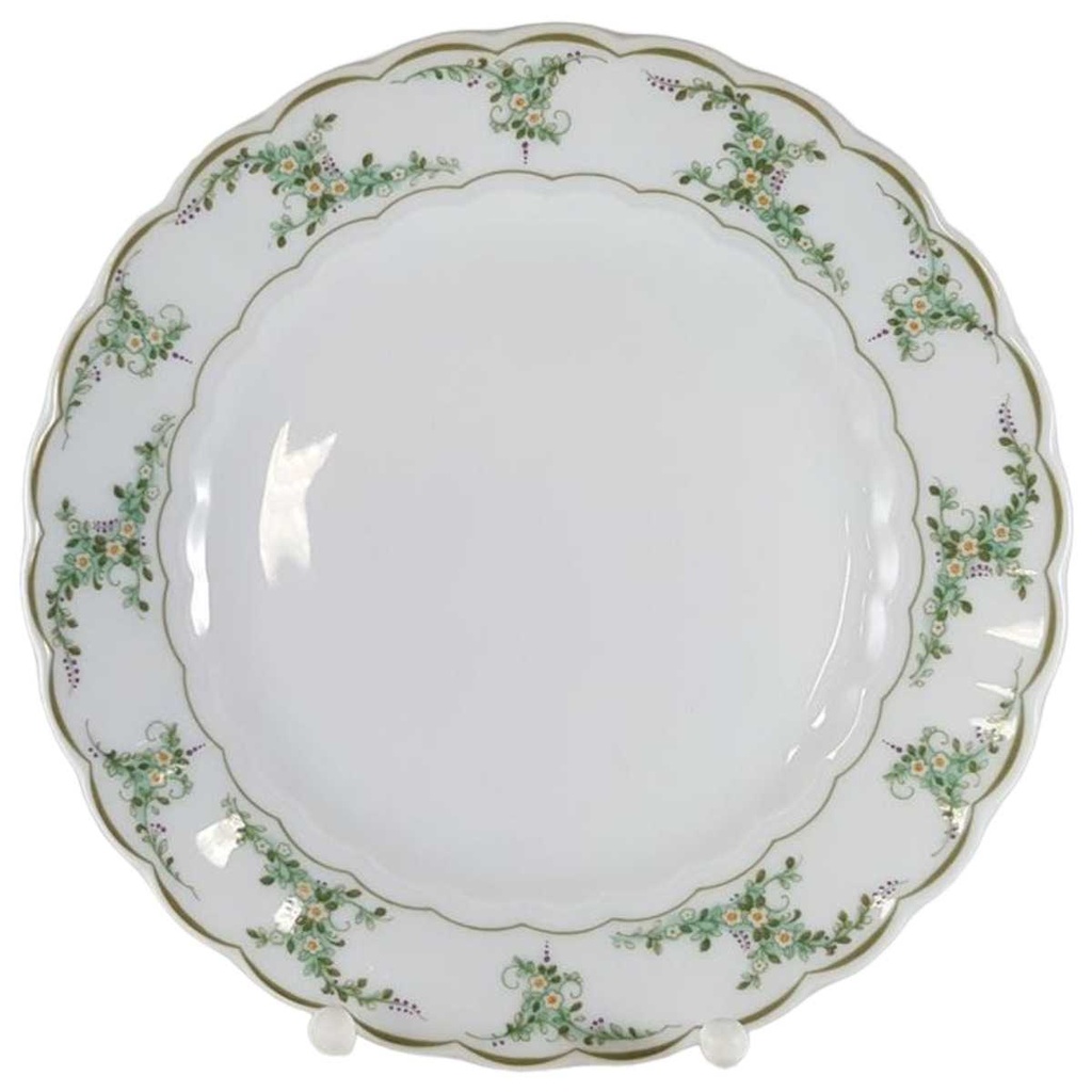 [45812727] Kuchenteller Dessertteller Frühstücksteller 1,2 L 19,5 cm Eschenbach Bayreuth Larissa grüne Ranke Grün