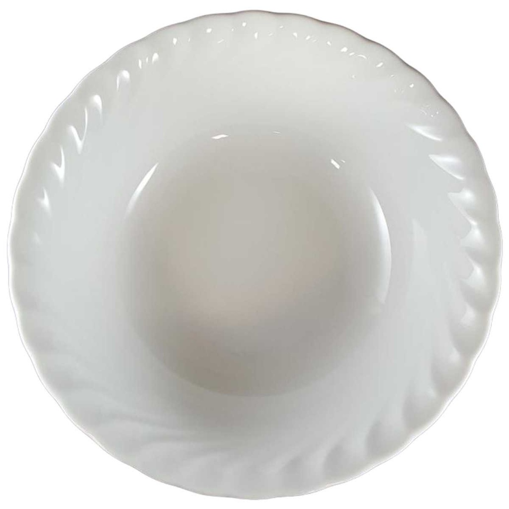 [45812734] Schüssel 22 cm Marienbad Ingres Weiss Wellenmuster gebraucht - sehr gut