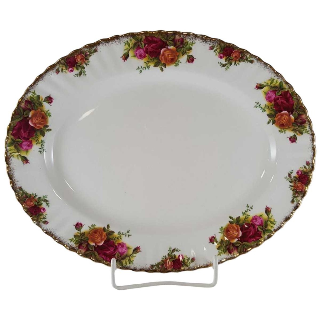 [45812751] Fleischplatte 33x25,5 cm Royal Albert Old Country Roses gebraucht - gut