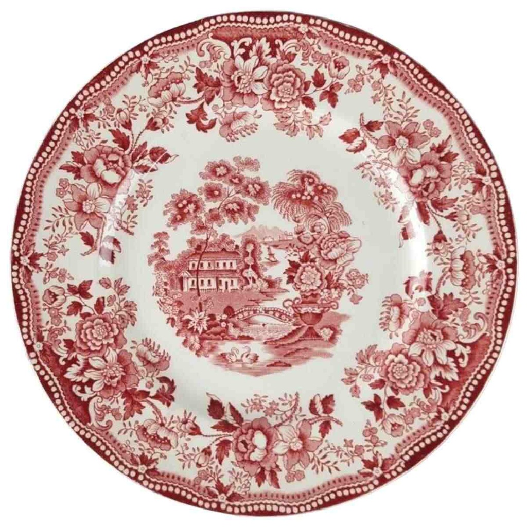 [458128028] Kuchenteller Alfred Meakin Tonquin Rot