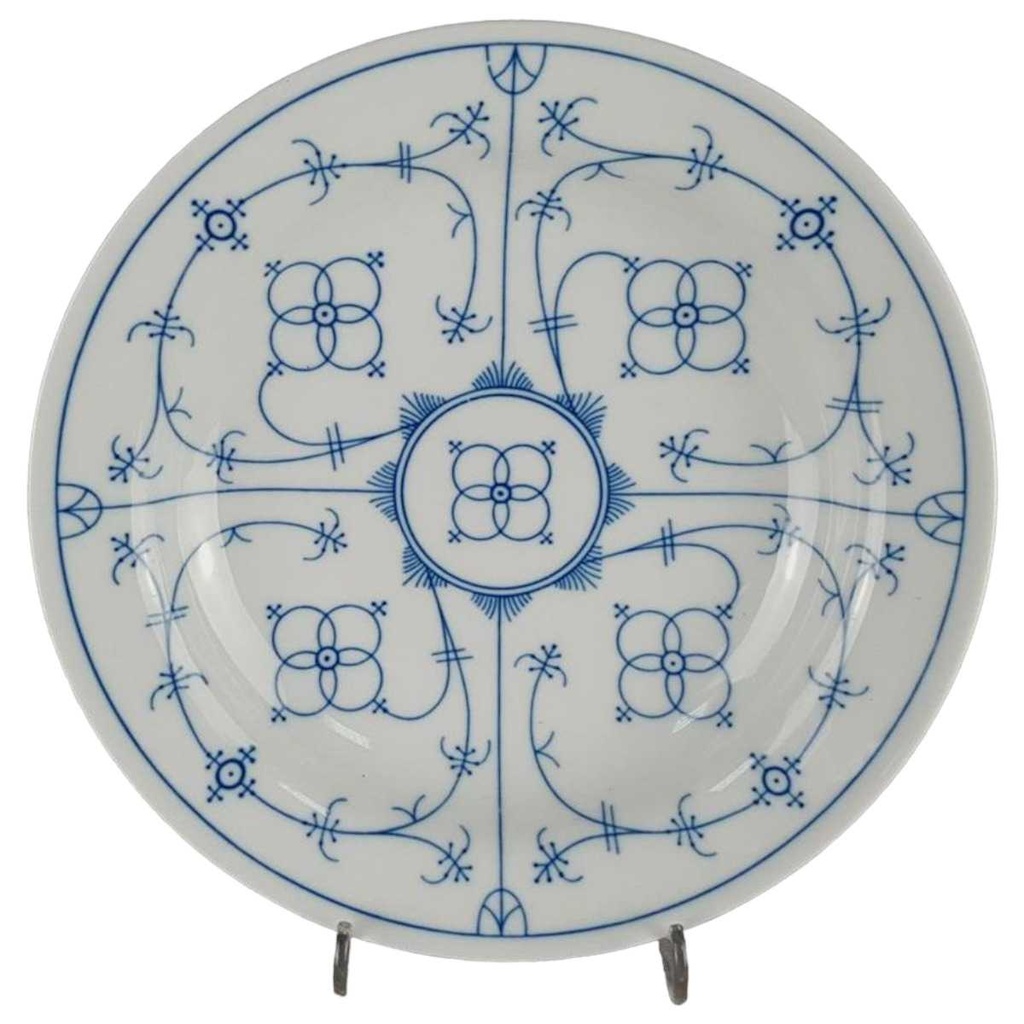 [458128110-1] Suppenteller 22,4 cm Winterling Schwarzenbach Indisch Blau Strohblume