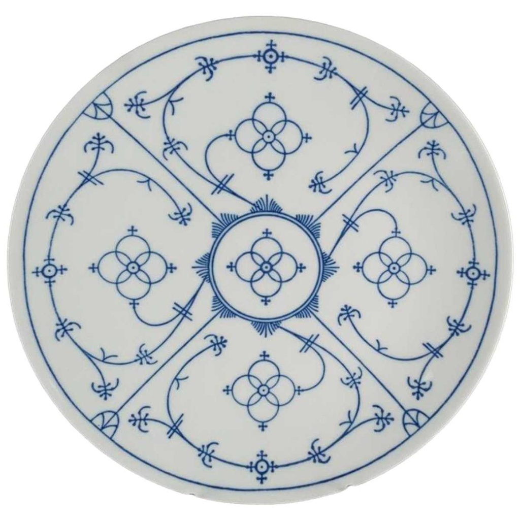 [458128111-1] Speiseteller Essteller 24,4 cm Winterling Schwarzenbach Indisch Blau Strohblume
