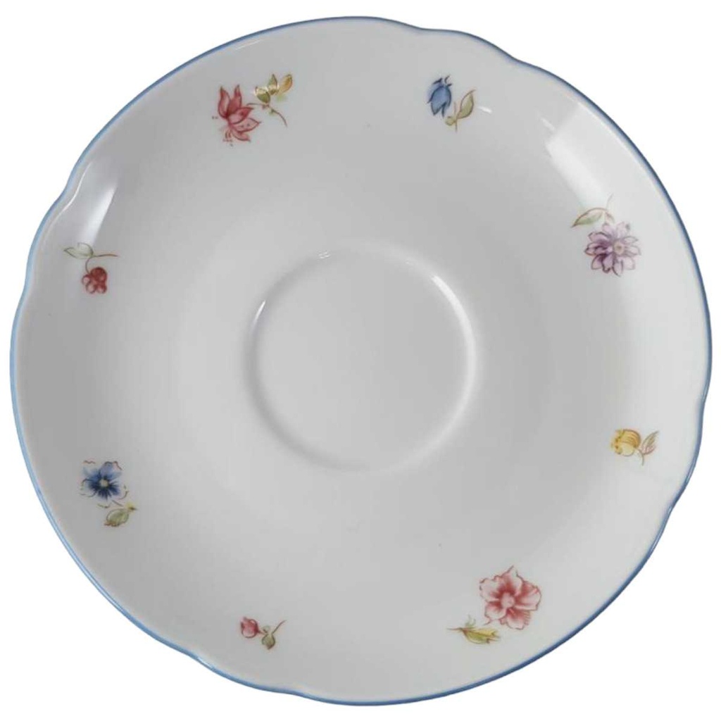 [45812816] Untertasse für Kaffee 14,7 cm Burg Lindau Blaurand Streublumen gebraucht - sehr gut