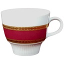 Kaffeetasse Tasse Goldrand Mitterteich Form 870 Rot gebraucht - gut
