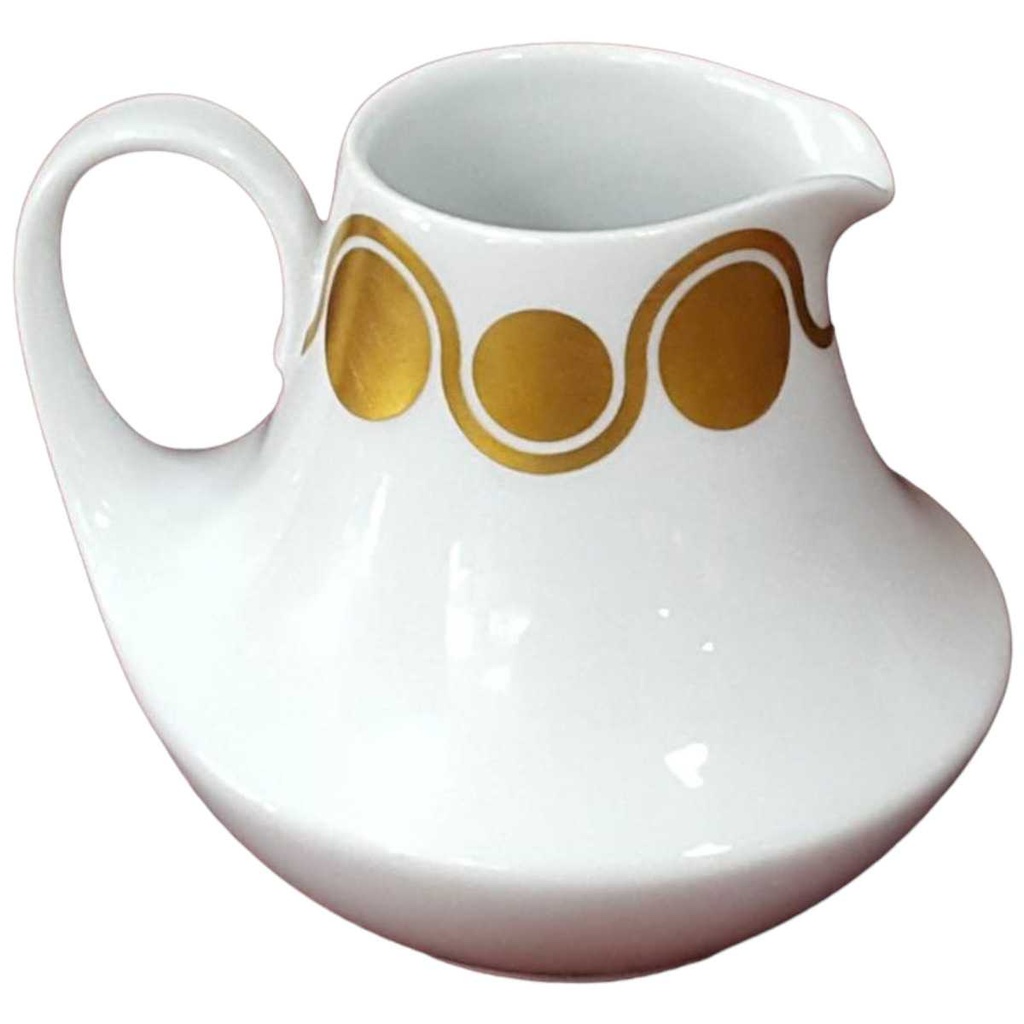 [458128268] Milchkännchen Golddekor Hutschenreuther weiß braun gebraucht - gut