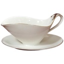 Sauciere Goldrand Tirschenreuth Elfenbein Beige gebraucht - gut