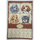 Geschirrtuch Küchentuch Handtuch Kalender L 42 B 61 1999 Hunde Baumwolle gebraucht-gut