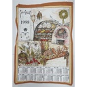 Geschirrtuch Küchentuch Handtuch Kalender L 42 B 61 1998 Brotzutaten gebraucht-gut