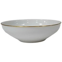 Schüssel Servierschüssel Salatschüssel Goldrand 24,4 cm KPM Krister 0201 Weiß gebraucht - gut