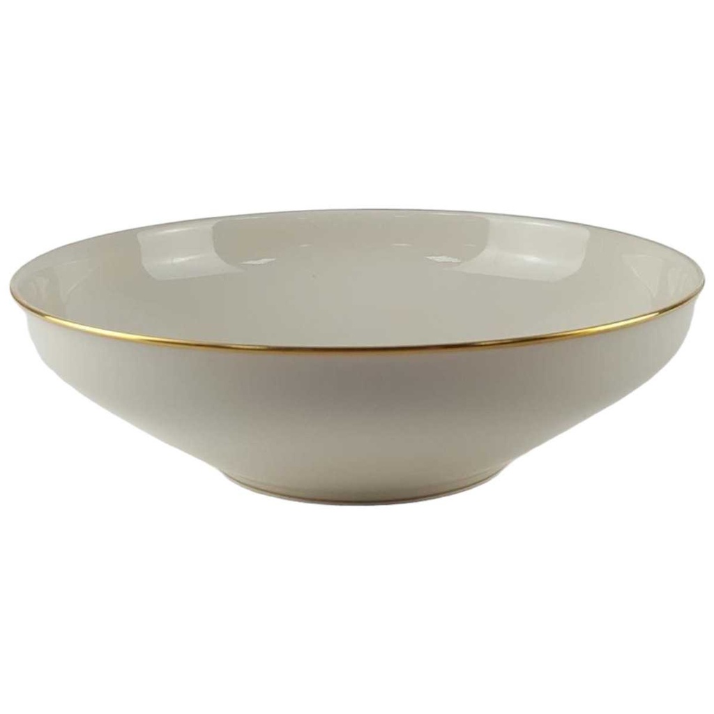 [458128478] Schüssel Goldrand 24,5 cm KPM Krister 0217 Elfenbein Beige gebraucht - gut