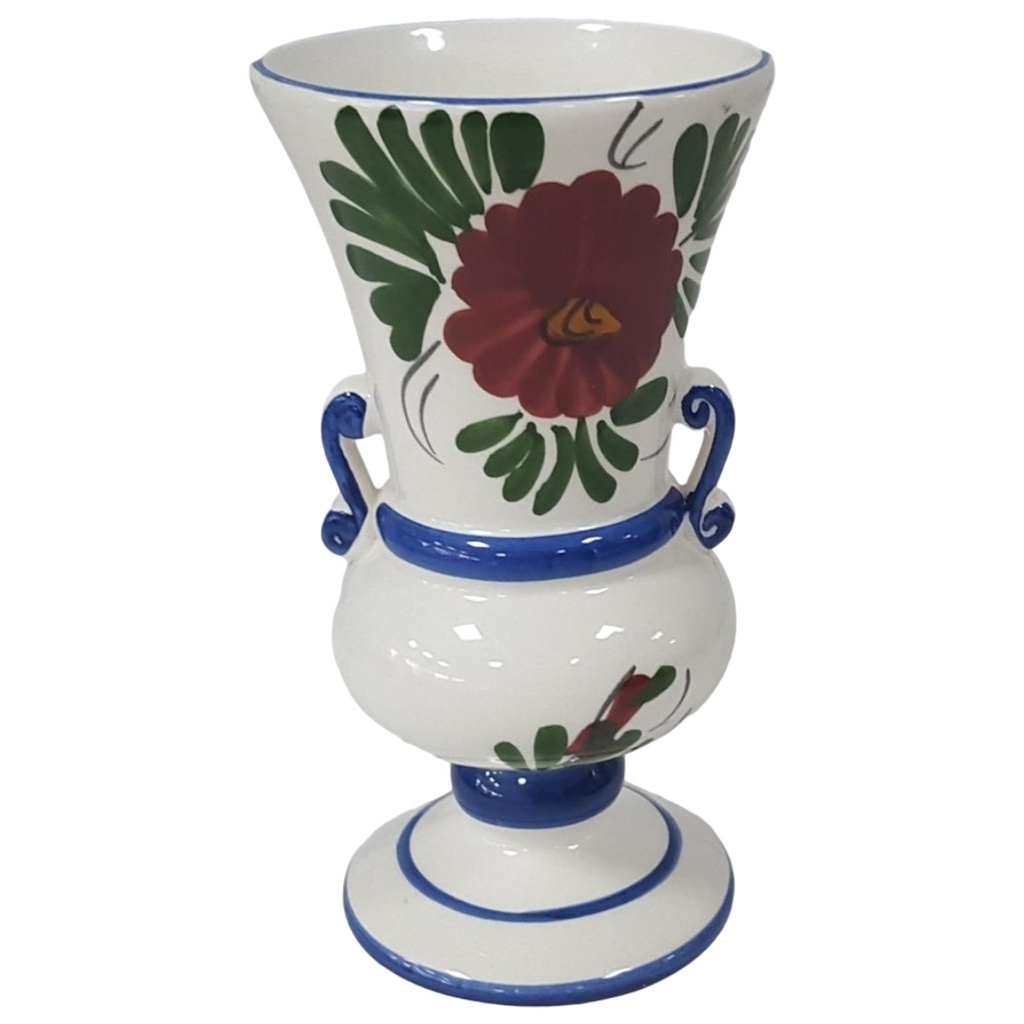 [458128501] Pintado a Mano Vase Pokalvase Blumenvase Keramik Floral H 21,3 cm