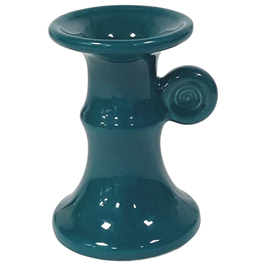 [458128504] Keramik Kerzenhalter grün H 10,5 cm