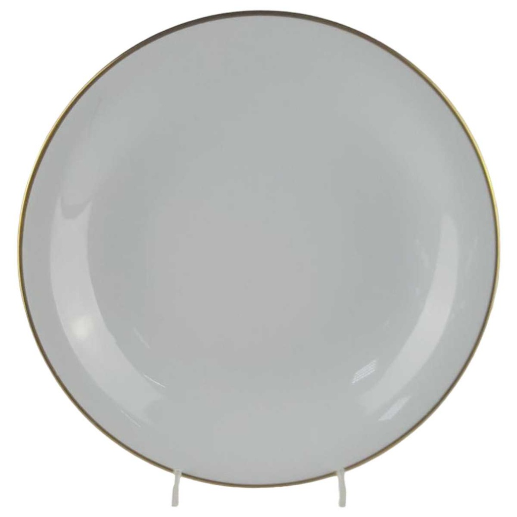 [458128529] Suppenteller Goldrand 23 cm KPM Krister 0201 Weiß gebraucht - gut