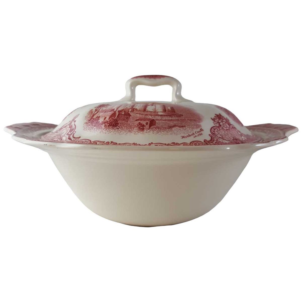 Suppenterrine 1,45 L Johnson Bros Old Britain Castles Rot gebraucht - sehr gut