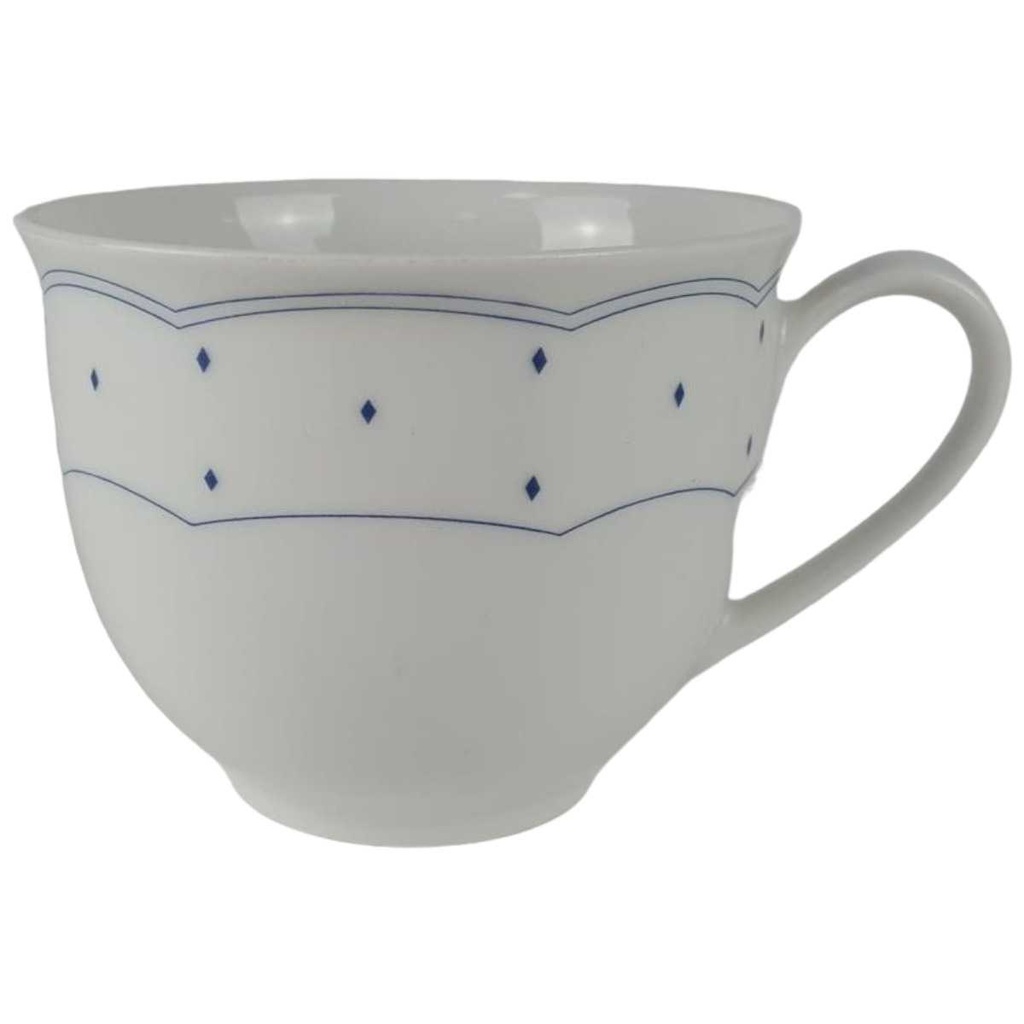 Kaffeetasse Tasse Marienbad Ingres Weiss Blaue Rauten gebraucht - gut