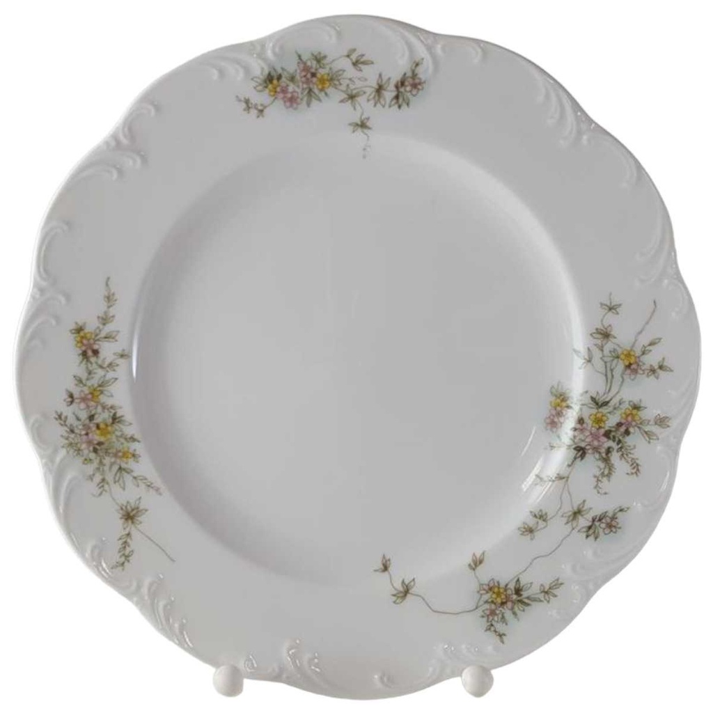 Kuchenteller Dessertteller Frühstücksteller 19,8 cm Rosenthal Monbijou grüne Ranke