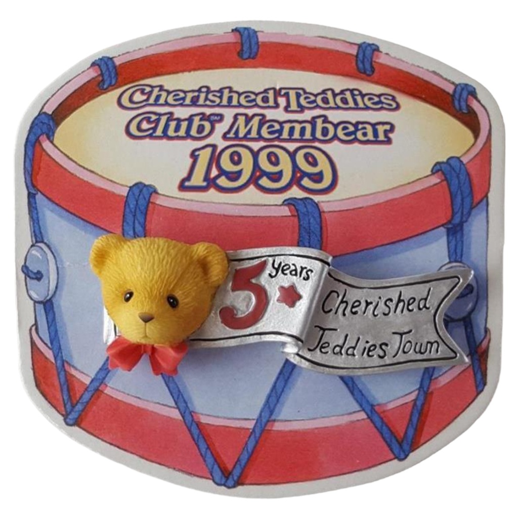 [45812926] Figur Cherished Teddies Club Membear 5 Years Town 1999 gebraucht - neuwertig