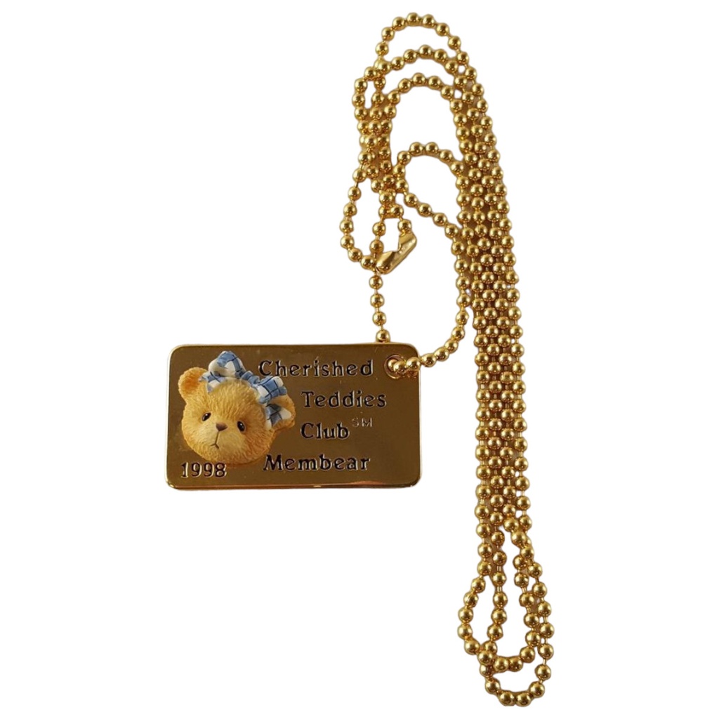 Figur Cherished Teddies Club Membear Kette 1998 gebraucht - sehr gut