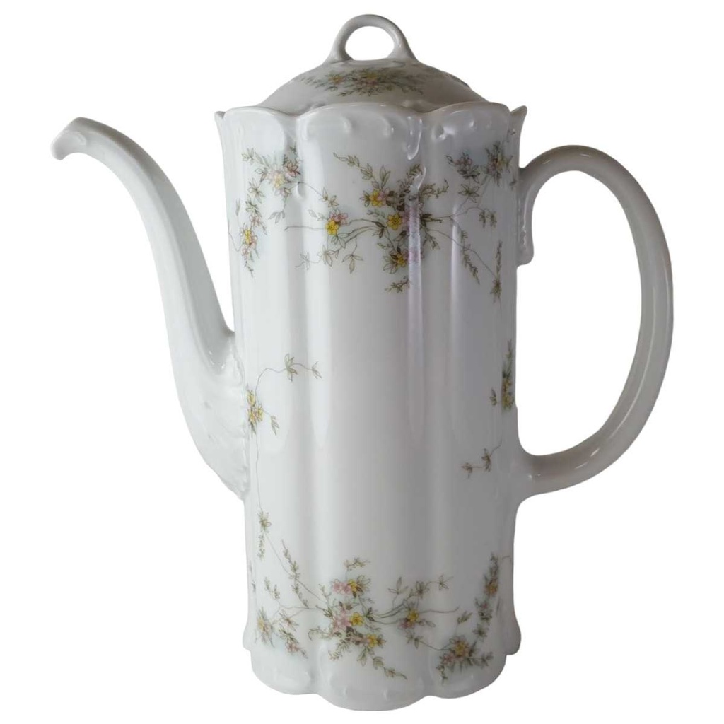 [45812952] Kaffeekanne 1,4 L Rosenthal Monbijou grüne Ranke gebraucht - sehr gut