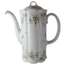 Kaffeekanne 1,4 L Rosenthal Monbijou grüne Ranke gebraucht - sehr gut