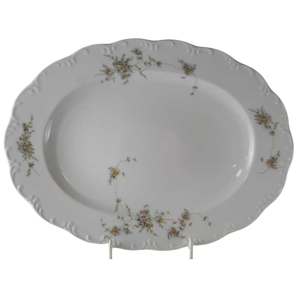 Fleischplatte 38,6x28,7 cm Rosenthal Monbijou grüne Ranke gebraucht - gut