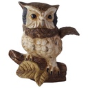 FX Krone Porzellanfigur Eule auf Ast H 12,2 cm