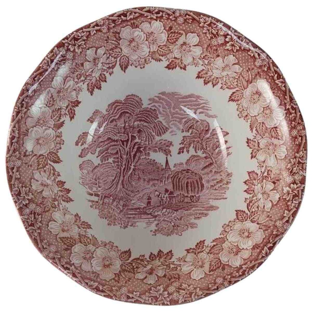 [45813002] Schüssel Servierschüssel 21,7 cm Enoch Wedgwood Woodland Rot gebraucht - gut
