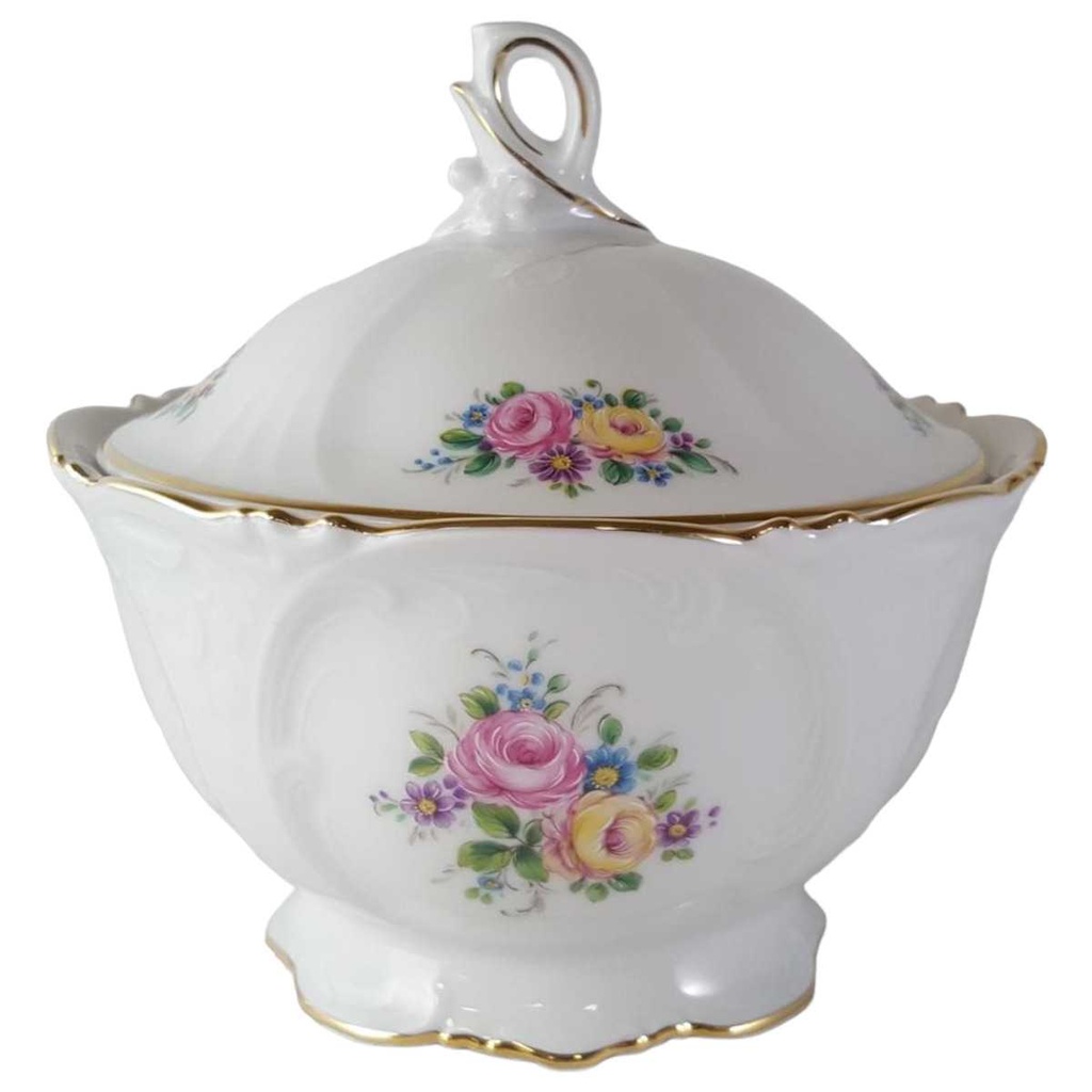 Gebäckdose Seltmann Vohenstrauss bunte Blumen Bonboniere H 16,3 cm