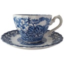 Kaffeetasse mit Untertasse Tasse Myott Country Life Blau gebraucht - gut