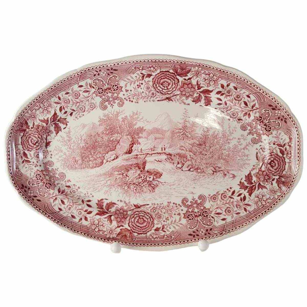 [45813031] Fleischplatte 25x16,7 cm Villeroy & Boch Burgenland Rot gebraucht - gut