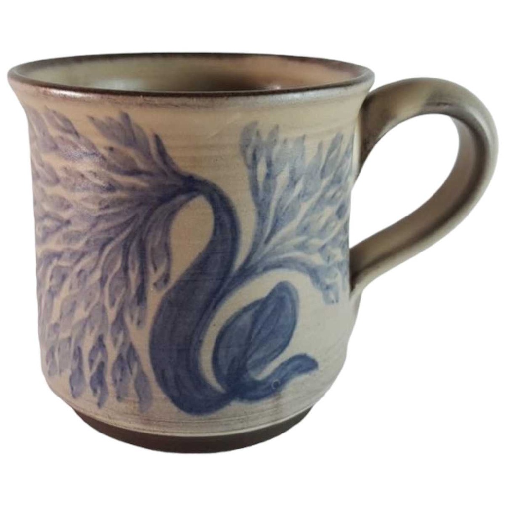 [45813098] Kaffeetasse Kaffeebecher handbemalt Willer Keramik gebraucht - sehr gut