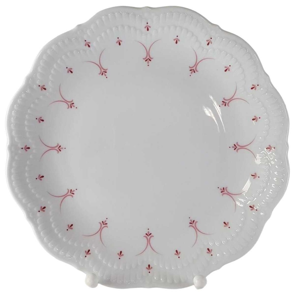 Kuchenteller Dessertteller Frühstücksteller 19,7 cm Schirnding Bavaria Opera rosa Dekor gebraucht - gut