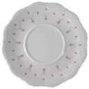 Untertasse für Suppe 17,2 cm Schirnding Bavaria Opera rosa Dekor gebraucht - gut