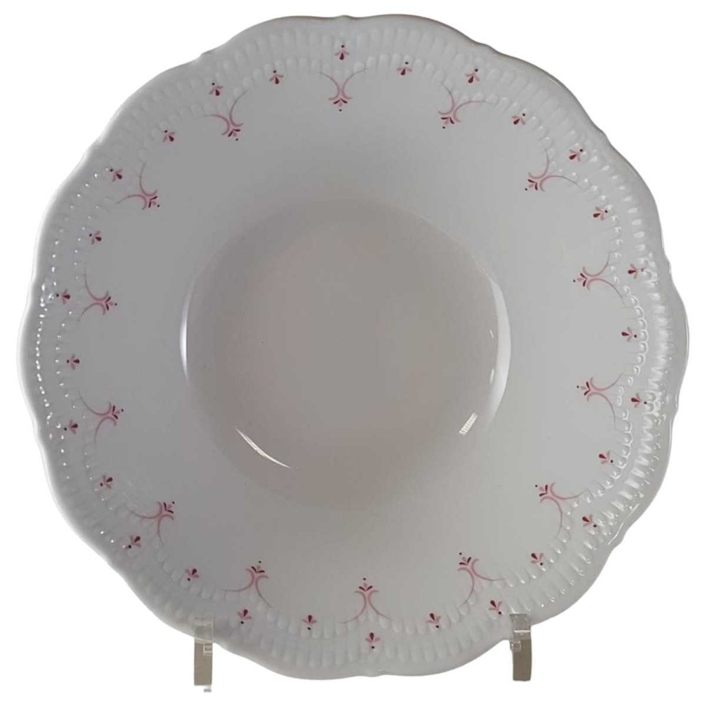Schüssel Servierschüssel 22,2 cm Schirnding Bavaria Opera rosa Dekor gebraucht - gut