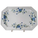 Servierplatte Speiseplatte Fleischplatte Steakplatte 32,8x22 cm Villeroy & Boch Gallo Leonardo Marie Claire Veilchenblüten gebraucht - gut