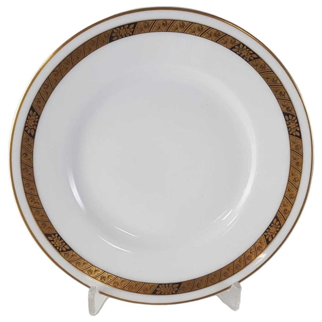 [45813213] Brotteller 15,7 cm Hutschenreuther Hohenberg Dekor Schwarz Gold gebraucht - gut
