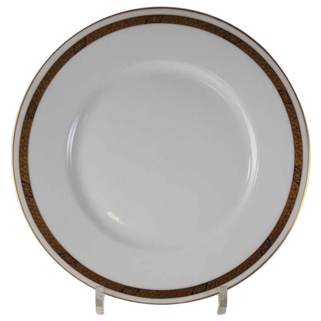 [45813216] Speiseteller Essteller 25,3 cm Hutschenreuther Hohenberg Dekor Schwarz Gold gebraucht - gut