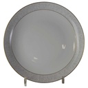 Suppenteller 22,9 cm Königl. pr. Tettau Ria 1347 grauer Rand Grau gebraucht - gut