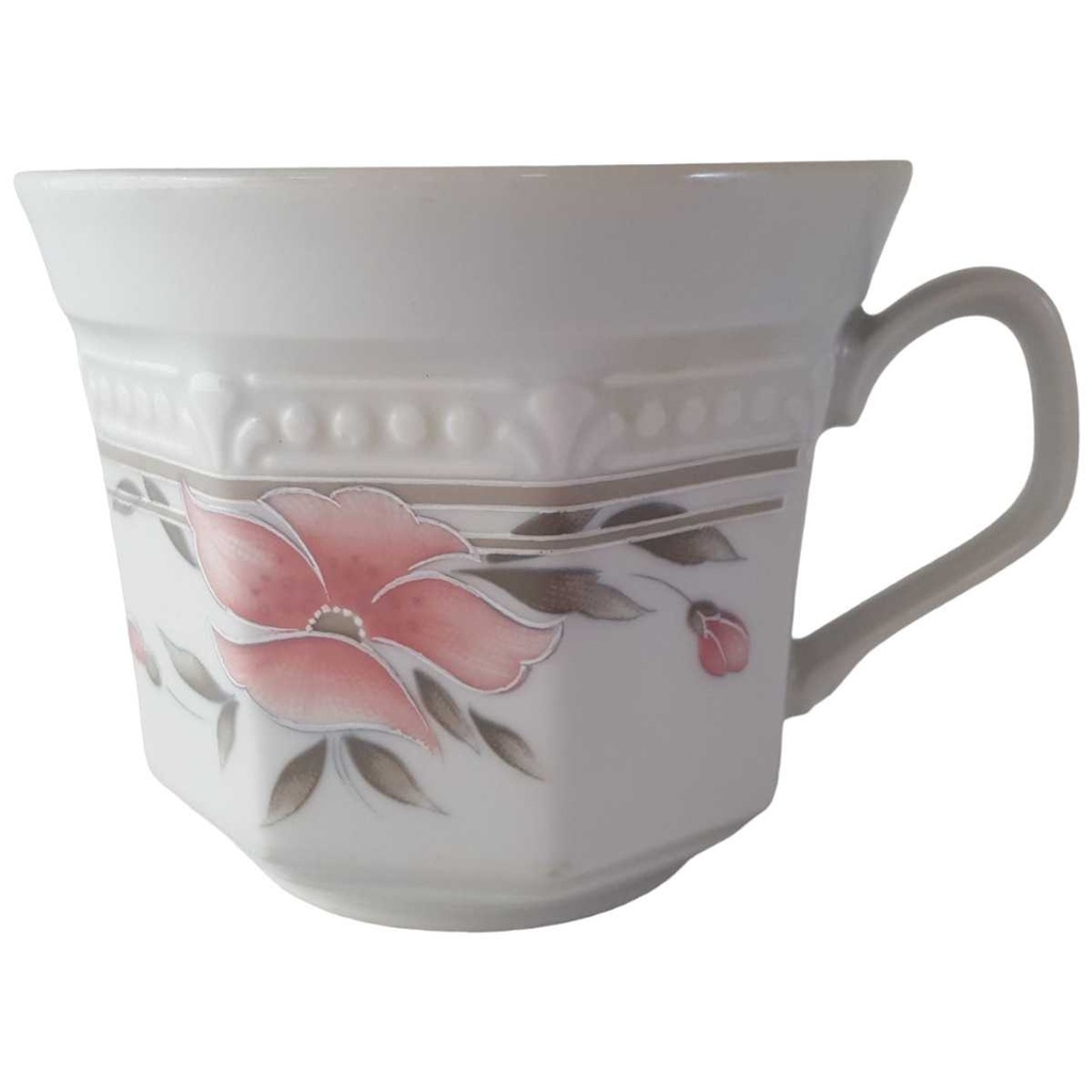 Kaffeetasse Tasse Mitterteich Form 2040 Sissi Rosa Blüte gebraucht - gut
