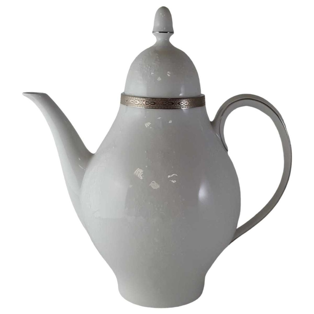 [45813254] Kaffeekanne 1,5 L Zeh Scherzer Reliefdekor Platinrand Relief gebraucht - gut