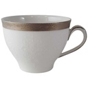 Kaffeetasse Tasse Zeh Scherzer Reliefdekor Platinrand Weiß gebraucht - gut