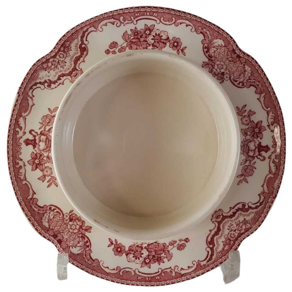 [45813259] Butterglocke ohne Deckel Johnson Bros Old Britain Castles Rot gebraucht - gut