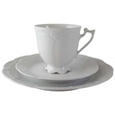 Kaffeegedeck 3tlg Hutschenreuther Viktoria Weiß gebraucht - gut