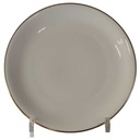 Kuchenteller Goldrand 19,2 cm Zeh Scherzer Elfenbeinfarbe mit Elfenbein Beige gebraucht - gut