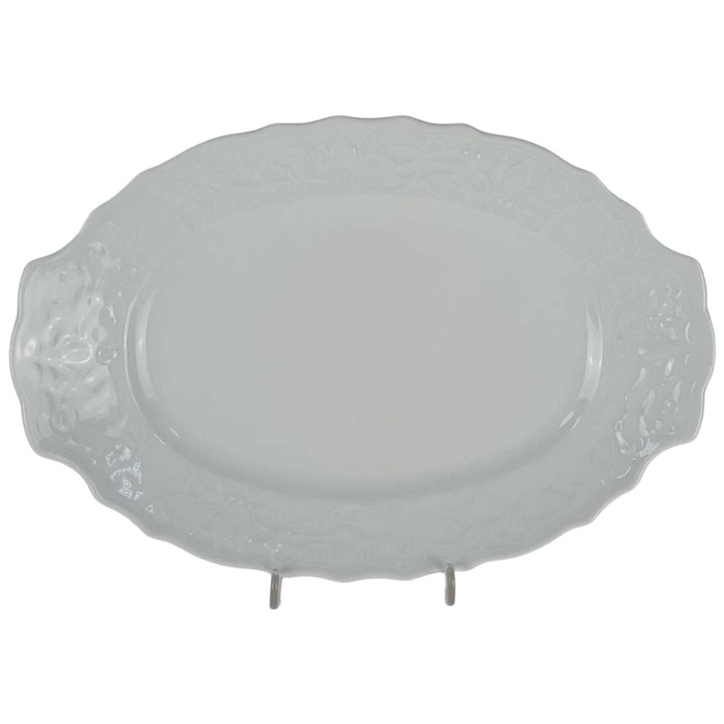 [458132940] Fleischplatte Fleischplette 31,8x21,5 cm Mitterteich Princess Weiß gebraucht - gut