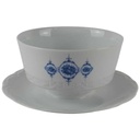 Sauciere 1tlg Mitterteich blau Rosen gebraucht - sehr gut
